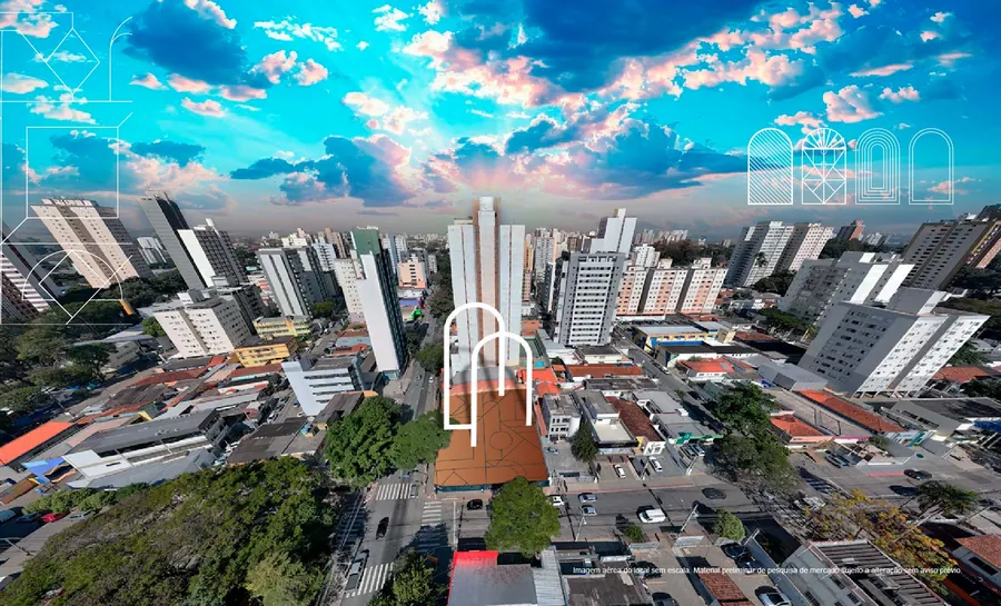 Vista aérea da Vila Adyana, Le Monde