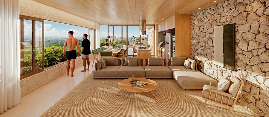 Lounge com vista para a cidade, Serena