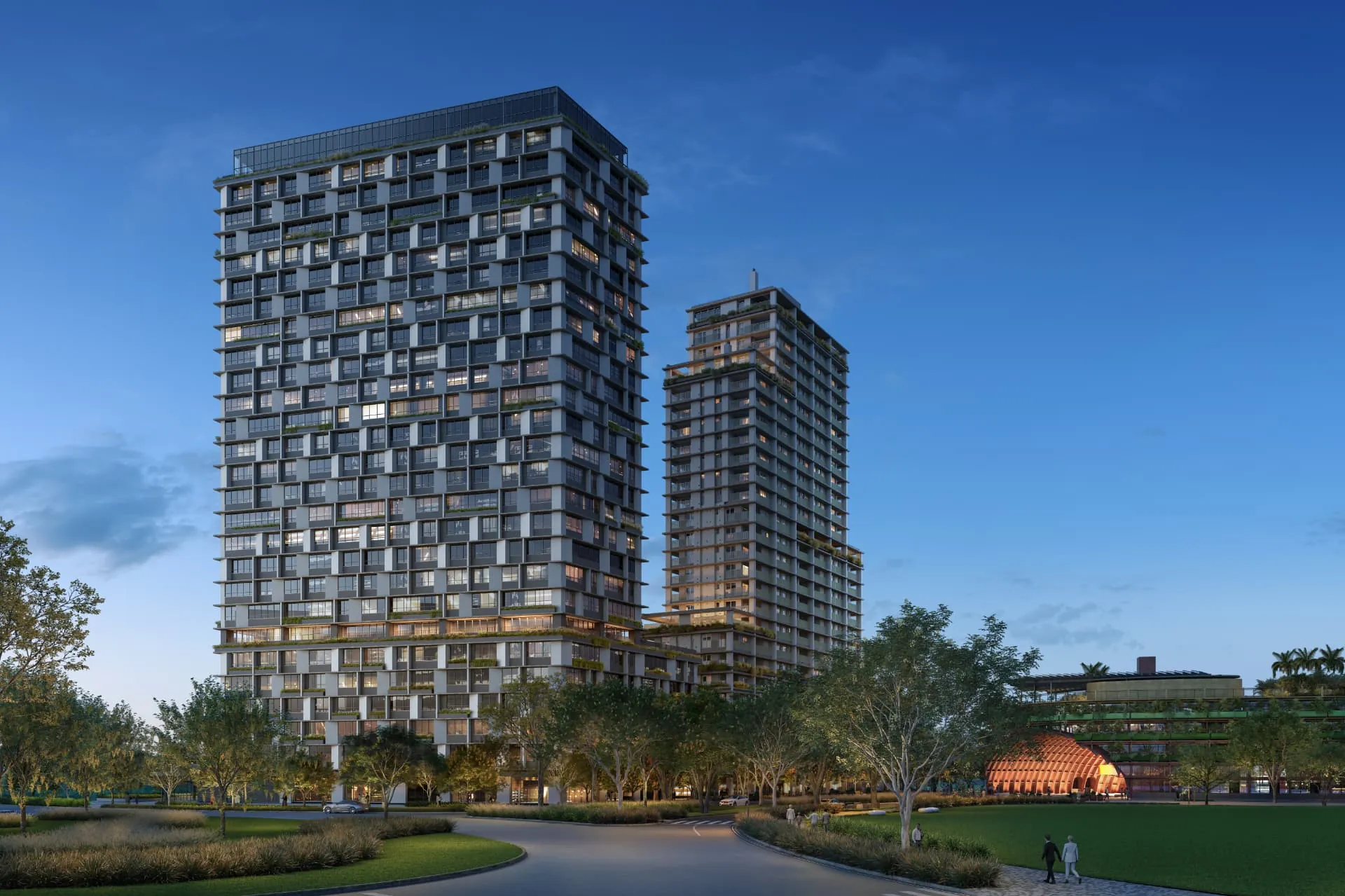 Perspectiva da torre comercial Martim